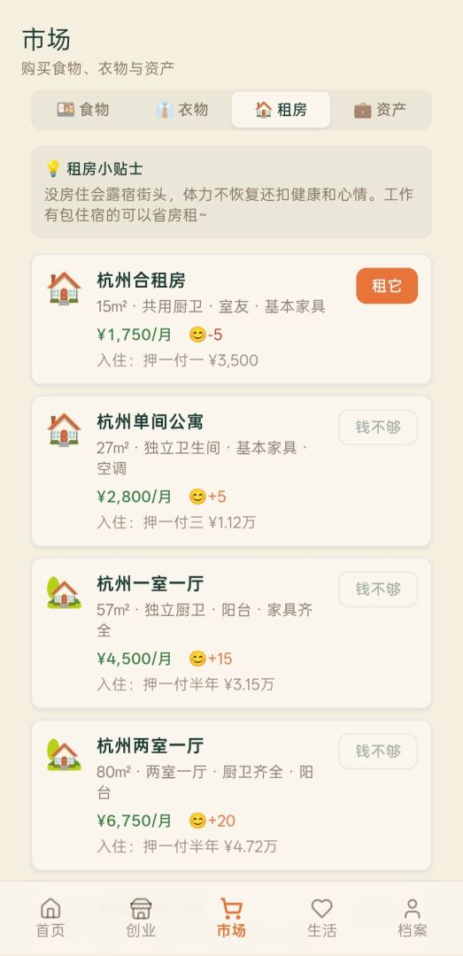 五千元创业游戏截图