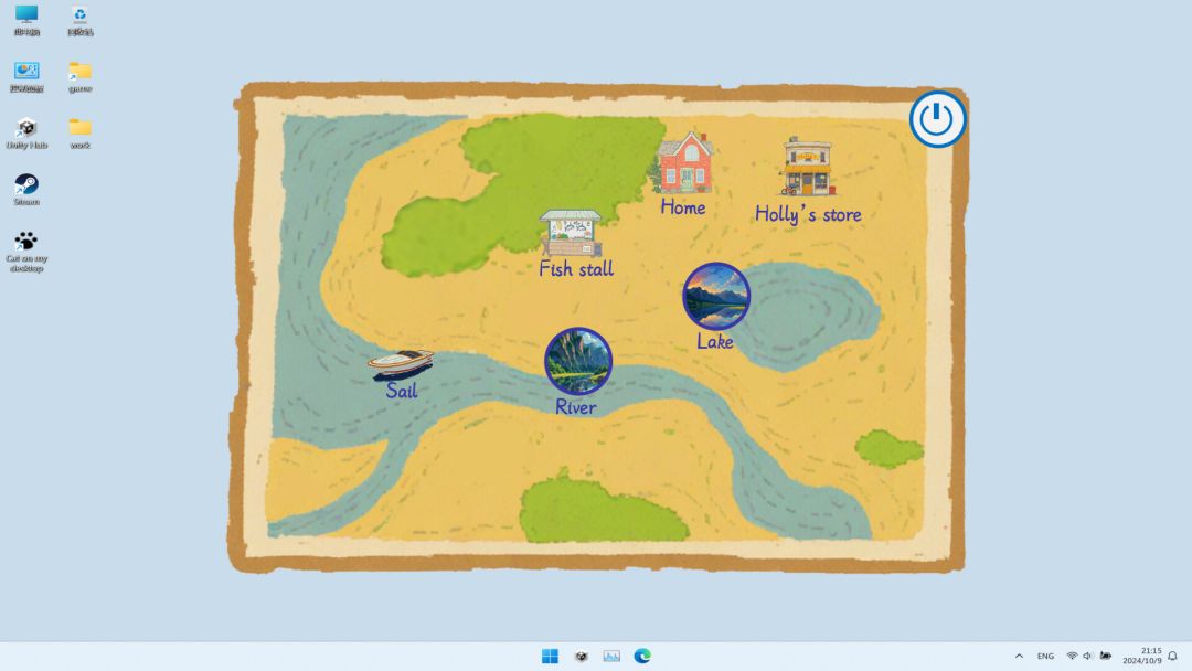 桌面钓鱼游戏截图