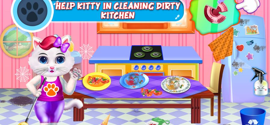 Kitty House Cleanup & Decorate游戏截图