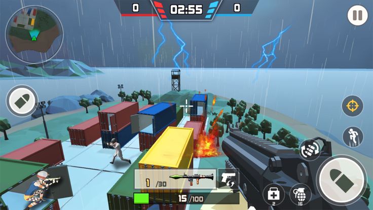 刺激战场:多人模拟枪战射击单机小游戏-枪战王者像素休闲手游游戏截图