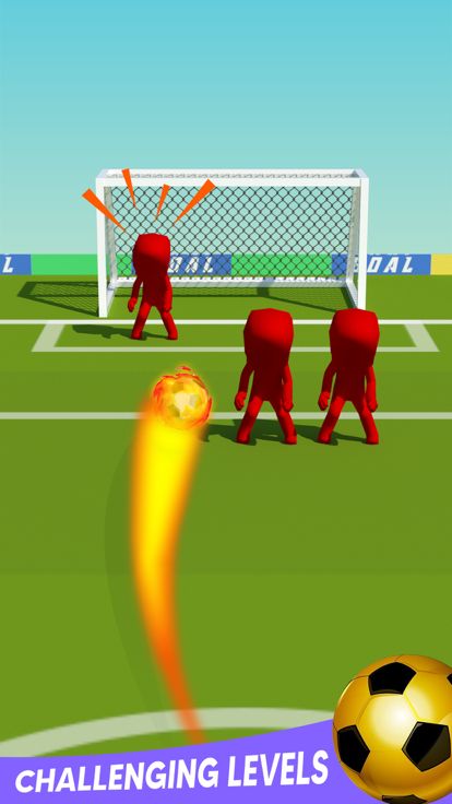 Crazy Goal Kick Soccer Penalty游戏截图