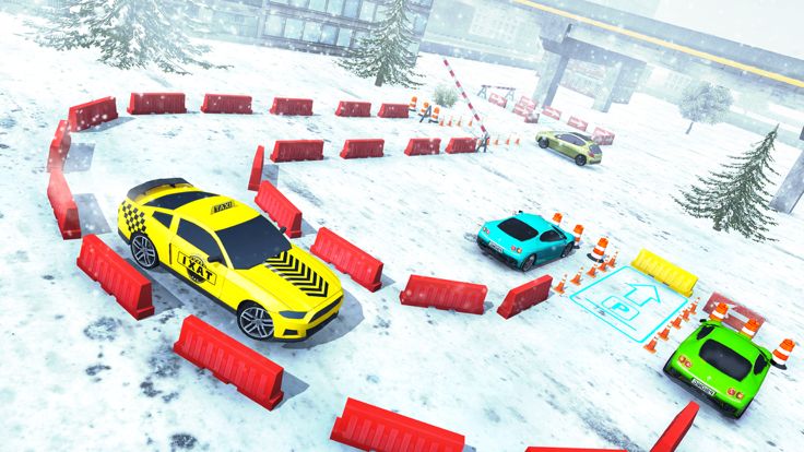 Xmas Taxi Parking Simulator 3D - Snow Drive 2017游戏截图