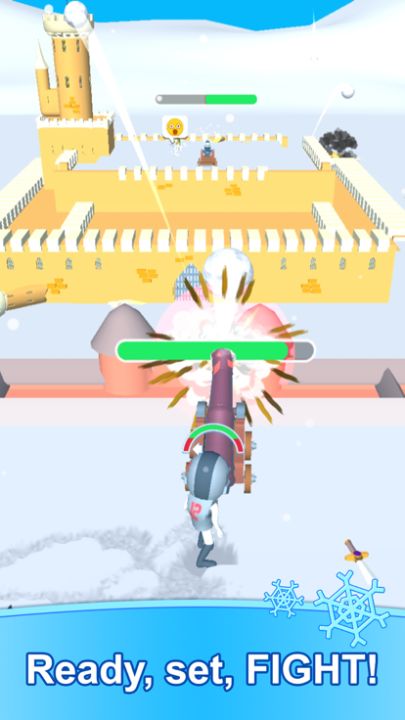Fort Castle Snowball Cannon游戏截图