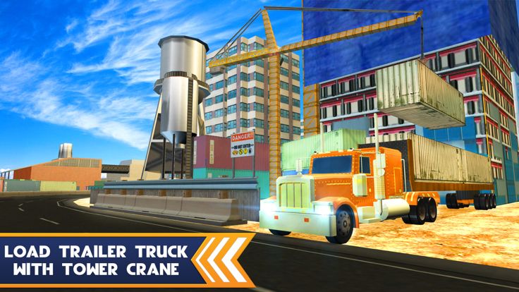 拖车卡车模拟器 - 货物集装箱运输和驾驶游戏游戏截图