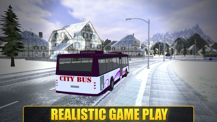 教练希尔驱动巴士驾驶雪3D辛游戏截图