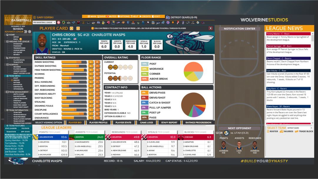 Draft Day Sports: Pro Basketball 2019游戏截图