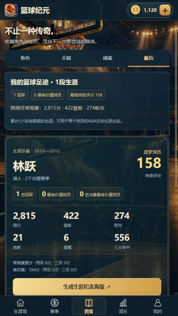 篮球纪元:我的生涯游戏截图