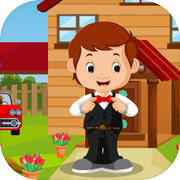 Handsome Waiter Boy Rescue Best Escape Game-385