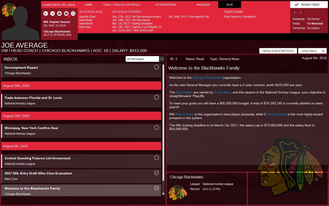 Franchise Hockey Manager 3游戏截图