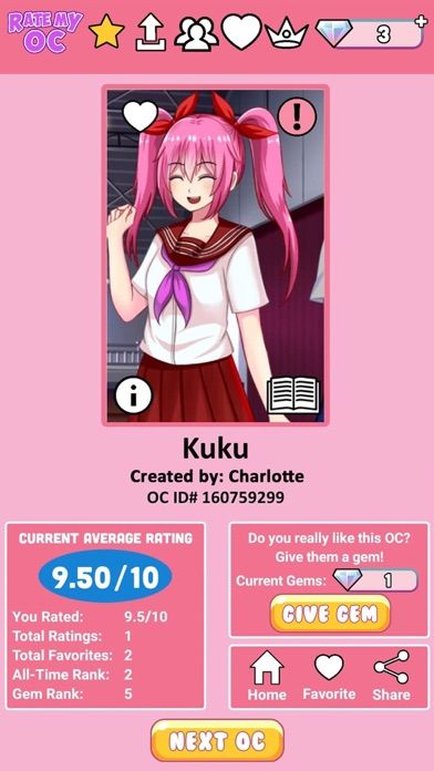 Rate My OC游戏截图