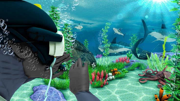 水肺潜水员水下救援游戏截图