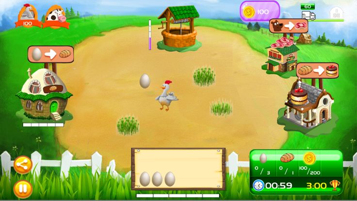 Chicken Frenzy Farm - Harvest & Farming Game游戏截图