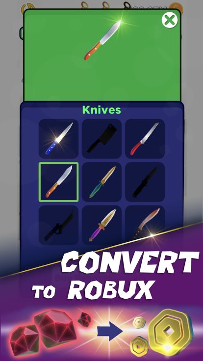 Robux Knives for Roblox游戏截图