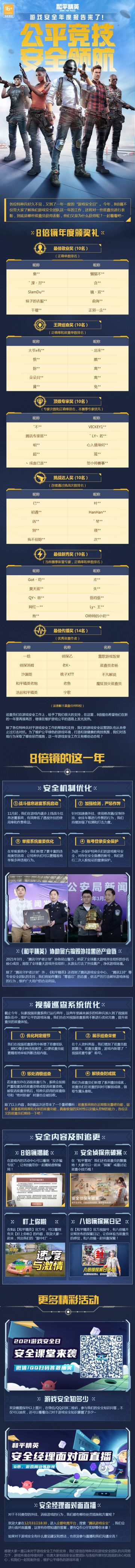 和平精英“游戏安全日”正式开启！