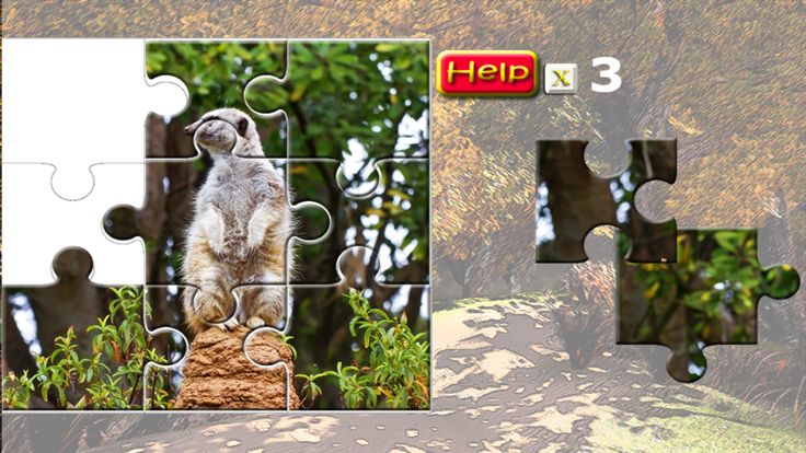 动物拼图为孩子们的幼儿园游戏截图