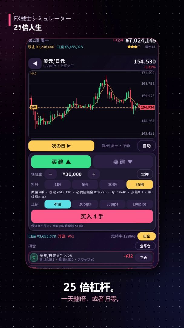 FX战士模拟器：25倍人生游戏截图