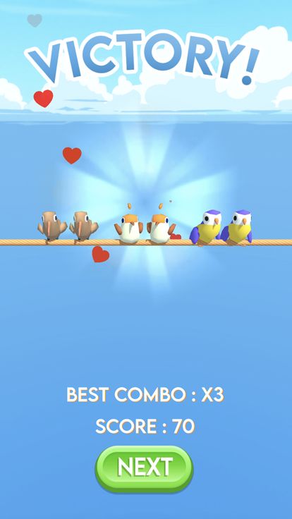 Fly Match 3D - LoveBird Master游戏截图