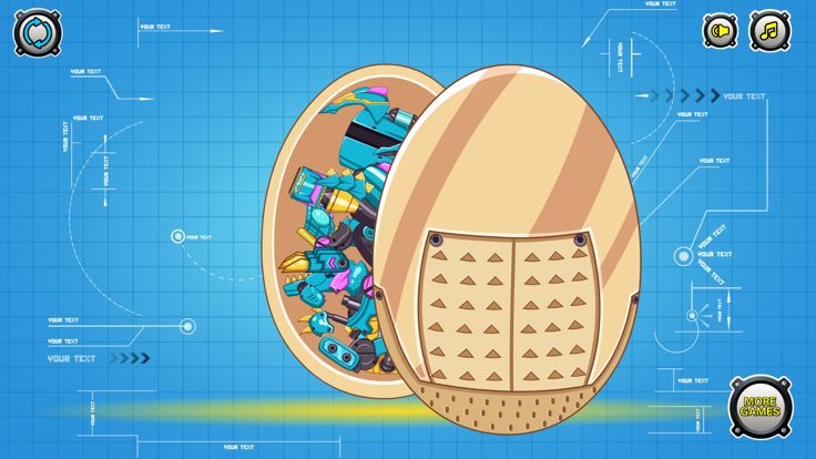 拼装机械霸王龙：机器恐龙拼图双人游戏游戏截图