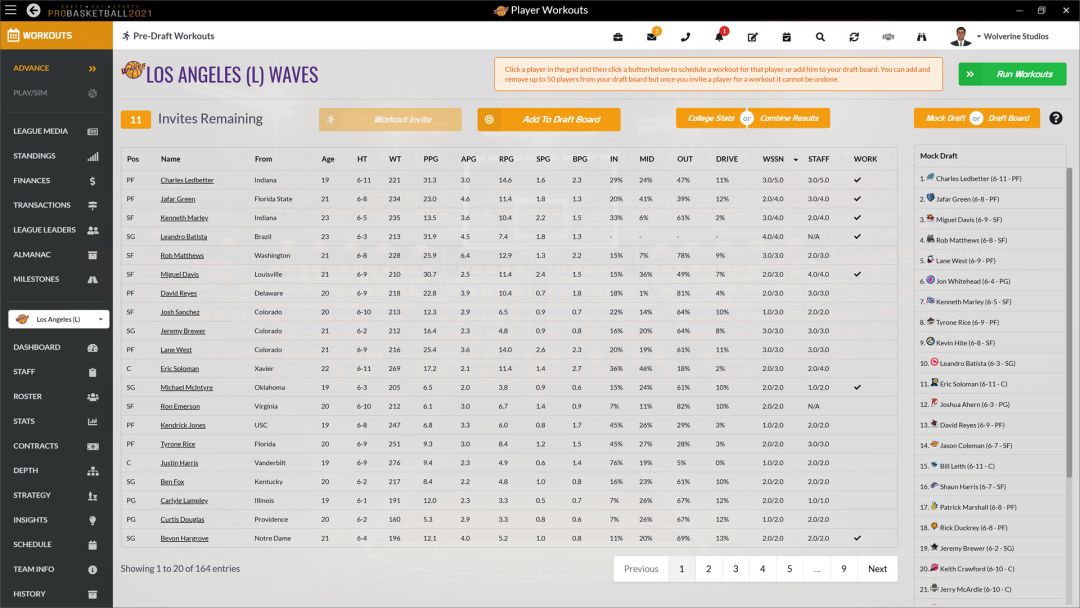 Draft Day Sports: Pro Basketball 2021游戏截图