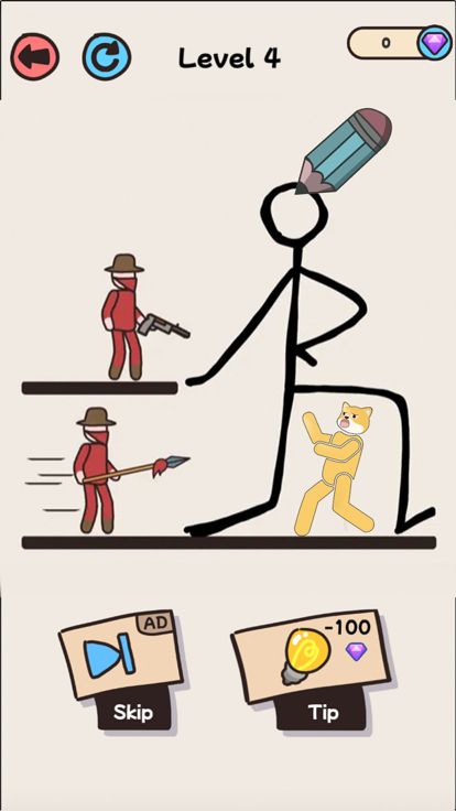 画线救救火柴人 : 火柴人 - 全民烧脑新版游戏截图