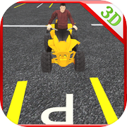 四轮摩托车棘手停车和疯狂驾驶模拟器