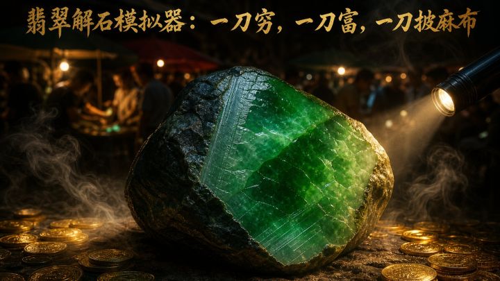 翡翠解石模拟器： 一刀穷，一刀富，一刀披麻布 截图