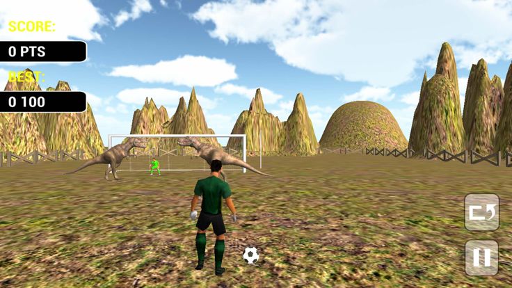 Jungle Dinosaurs Football Penalty游戏截图