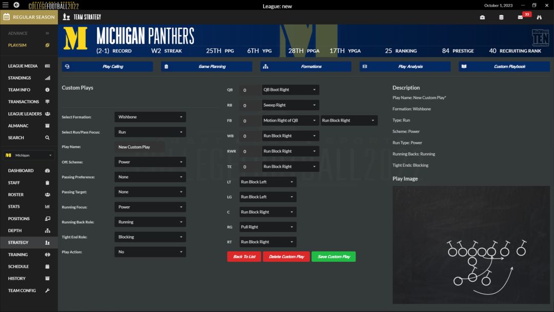 Draft Day Sports: College Football 2022游戏截图