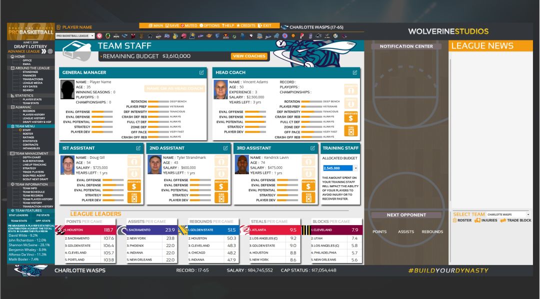 Draft Day Sports: Pro Basketball 2019游戏截图