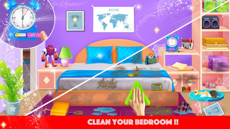 Dirty House Cleaning Girl Game游戏截图