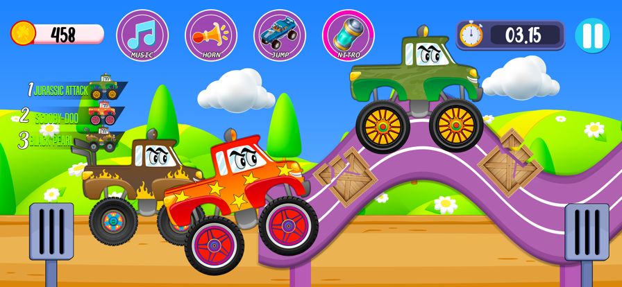 Monster Trucks Stunt Race Game游戏截图