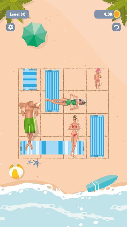 Towel Sort - Beach Edition游戏截图