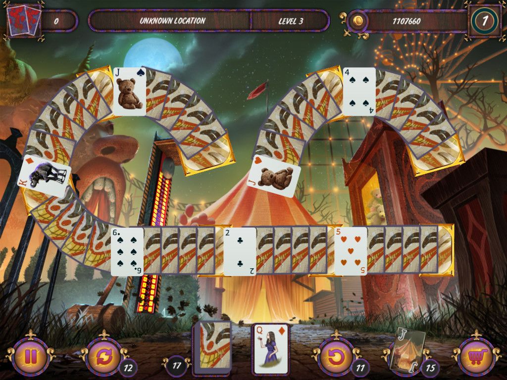 Dark Solitaire. Mystical Circus游戏截图