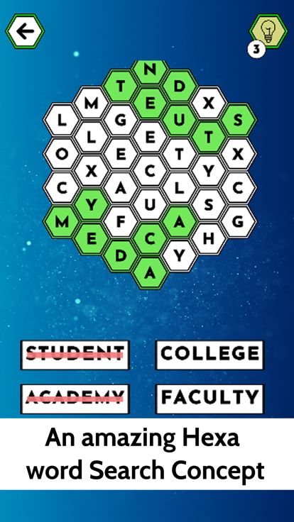 Hexa Word Search Puzzle Games游戏截图
