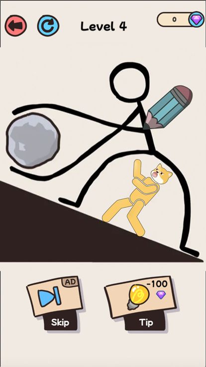 画线救救火柴人 : 火柴人 - 全民烧脑新版游戏截图