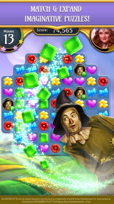 The Wizard of Oz Magic Match 3游戏截图