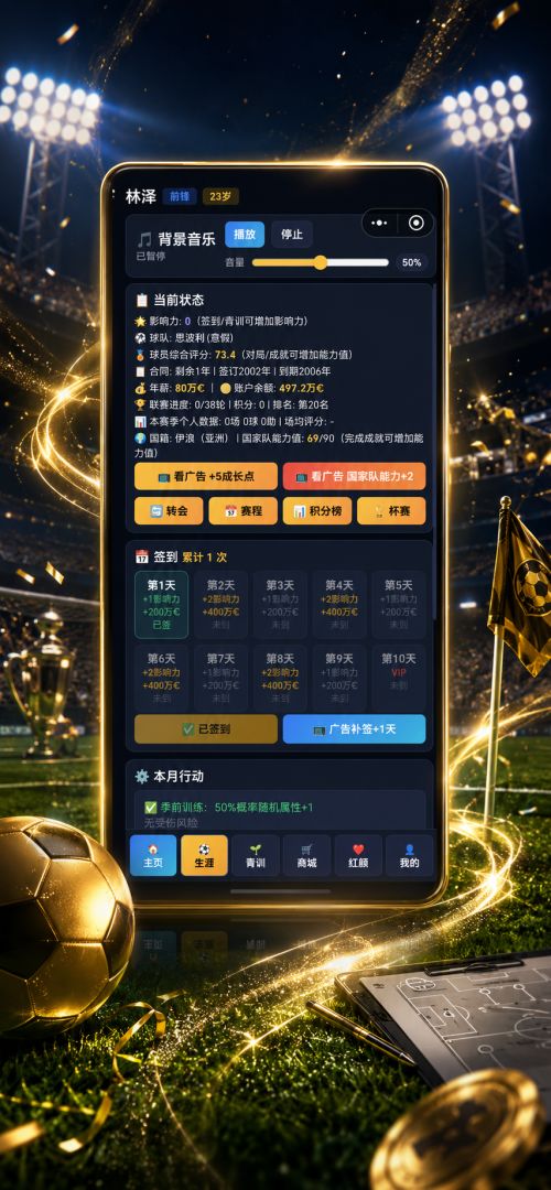 足球生涯：冠军之路游戏截图