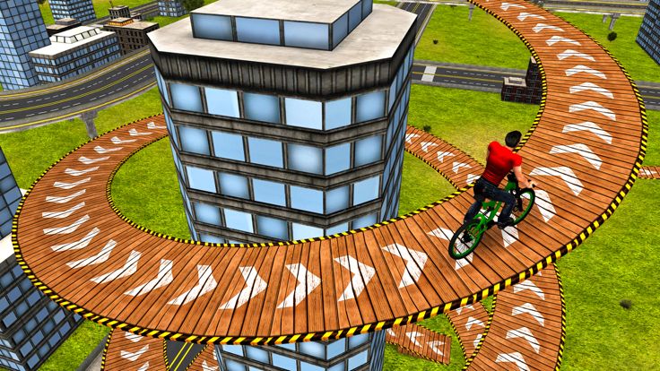 Rooftop BMX Bicycle Stunt Rider - Cycle Simulation游戏截图