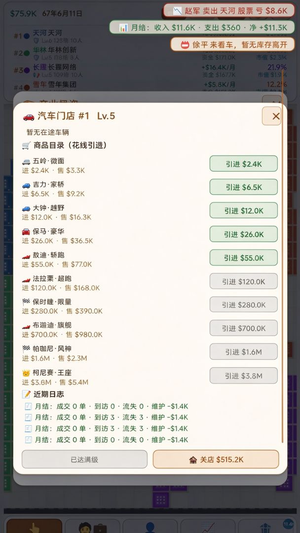 我的商业沙盒游戏截图