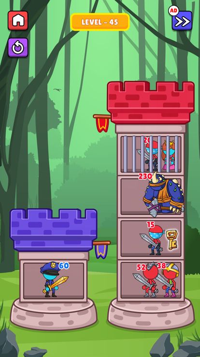 Stickman Hero Merge Tower War游戏截图