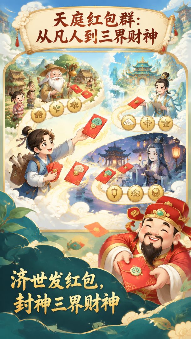 天庭红包群:从凡人到三界财神游戏截图