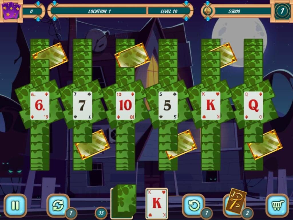 Sweet Solitaire. School Witch 3游戏截图
