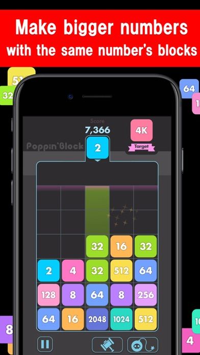 Number drops with 2048游戏截图