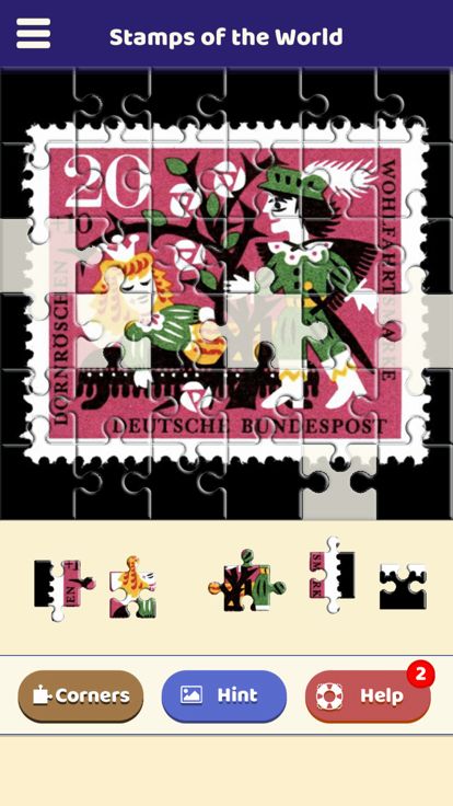 Stamps of the World Puzzle游戏截图