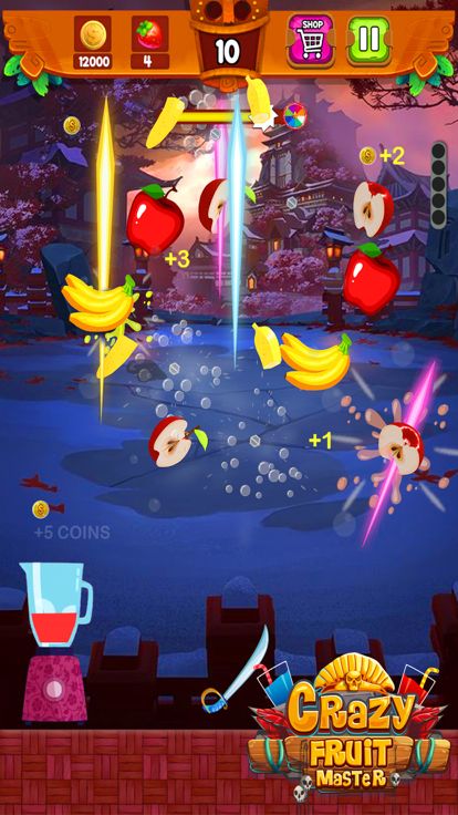 Crazy Juice Fruit Cutting Game游戏截图