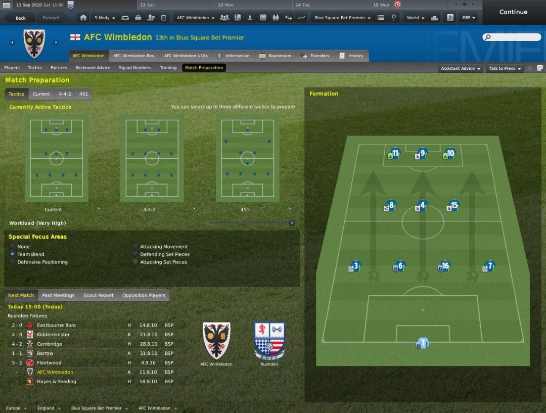 Football Manager 2011游戏截图