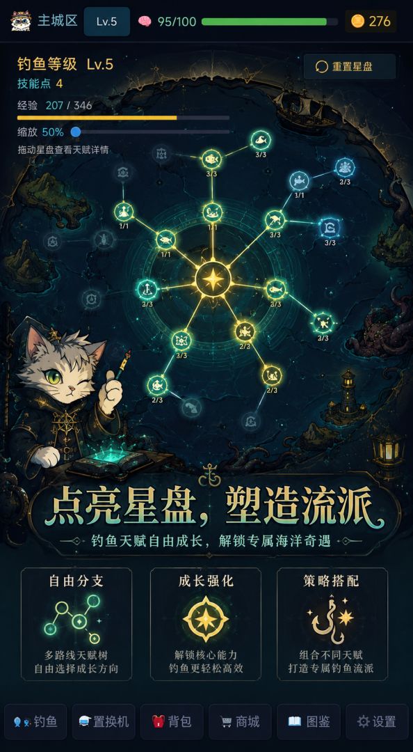 最强猫咪:克苏鲁钓鱼游戏截图