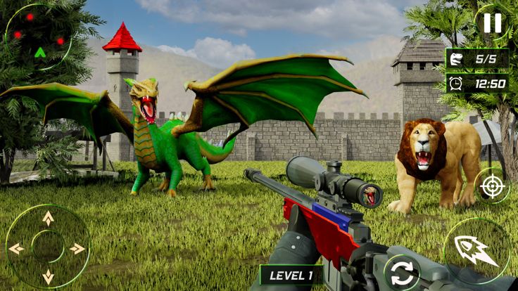 Dino Hunter Wild Animal Games游戏截图