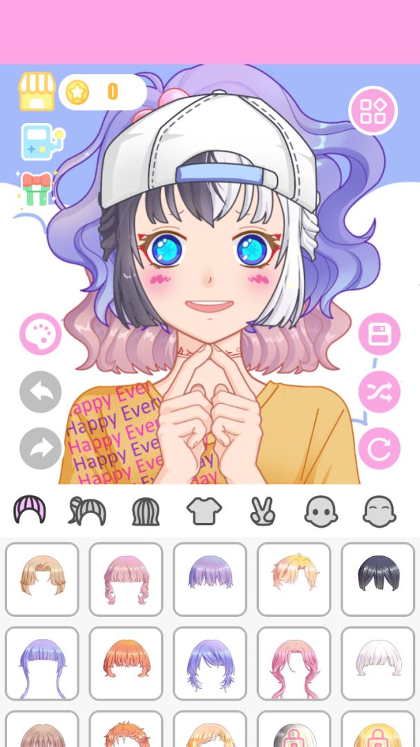 可爱的动漫女孩换装游戏截图