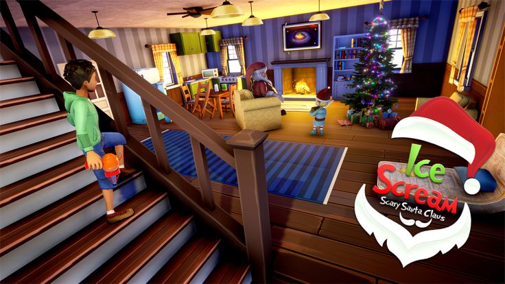 冰尖叫可怕的圣诞老人游戏游戏截图